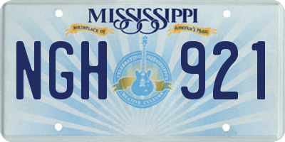 MS license plate NGH921