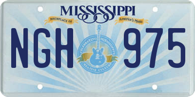 MS license plate NGH975