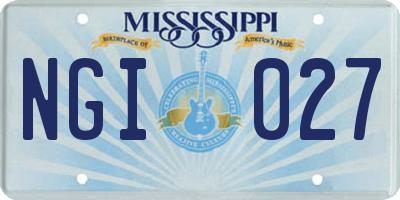 MS license plate NGI027