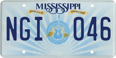 MS license plate NGI046