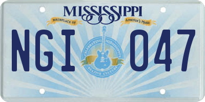 MS license plate NGI047