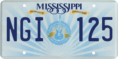 MS license plate NGI125