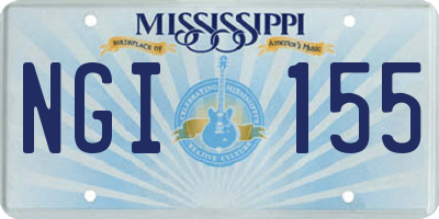 MS license plate NGI155