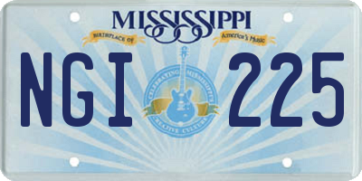MS license plate NGI225