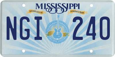 MS license plate NGI240
