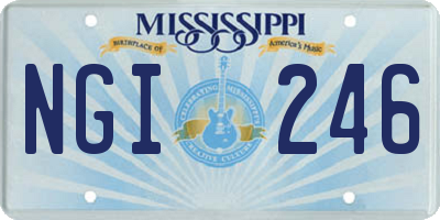 MS license plate NGI246