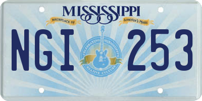 MS license plate NGI253