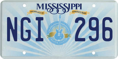 MS license plate NGI296