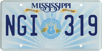 MS license plate NGI319