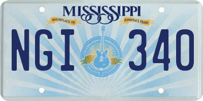 MS license plate NGI340
