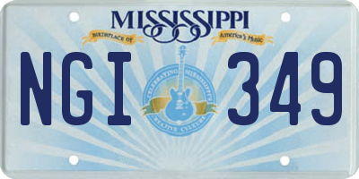 MS license plate NGI349