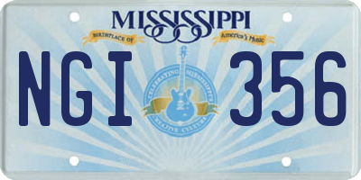 MS license plate NGI356