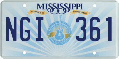 MS license plate NGI361