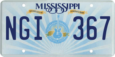 MS license plate NGI367