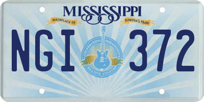 MS license plate NGI372