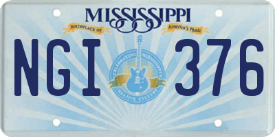 MS license plate NGI376