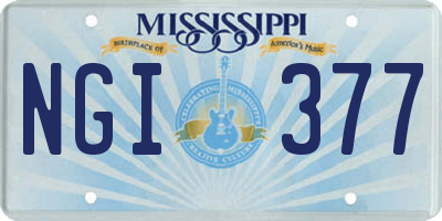 MS license plate NGI377