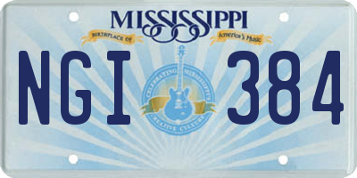 MS license plate NGI384