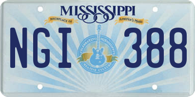 MS license plate NGI388