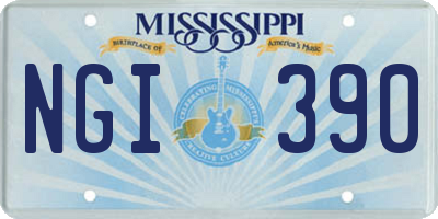 MS license plate NGI390