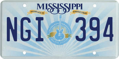 MS license plate NGI394