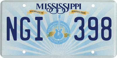 MS license plate NGI398