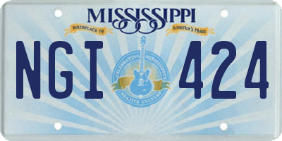 MS license plate NGI424