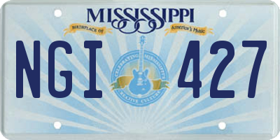MS license plate NGI427