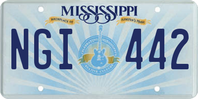 MS license plate NGI442