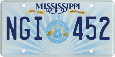 MS license plate NGI452