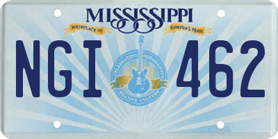 MS license plate NGI462