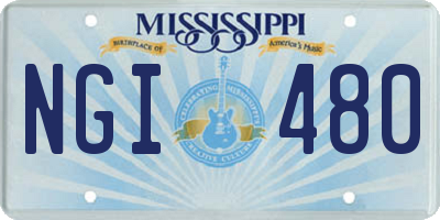 MS license plate NGI480
