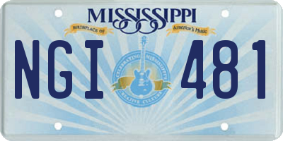 MS license plate NGI481