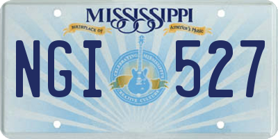 MS license plate NGI527