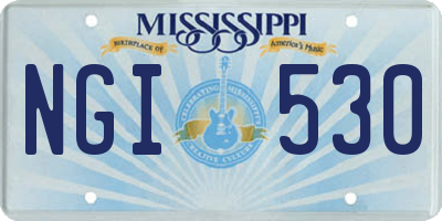 MS license plate NGI530