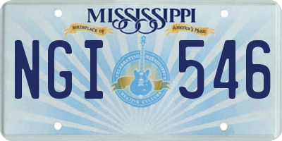 MS license plate NGI546