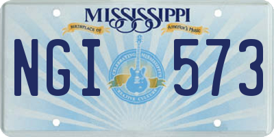 MS license plate NGI573