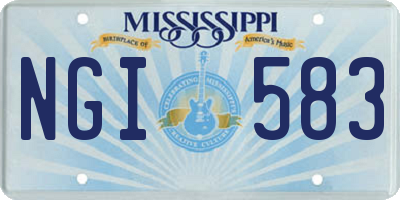 MS license plate NGI583