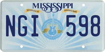 MS license plate NGI598