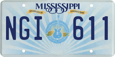 MS license plate NGI611
