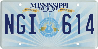 MS license plate NGI614