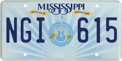 MS license plate NGI615