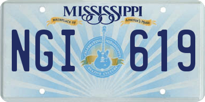 MS license plate NGI619
