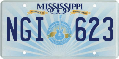 MS license plate NGI623
