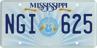 MS license plate NGI625