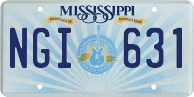 MS license plate NGI631