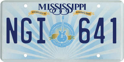 MS license plate NGI641