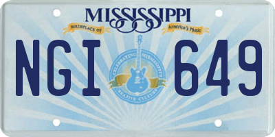 MS license plate NGI649