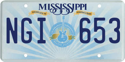 MS license plate NGI653