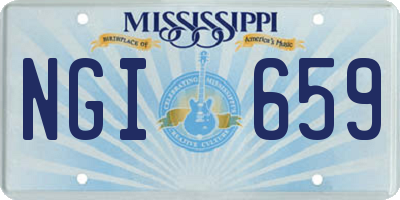 MS license plate NGI659